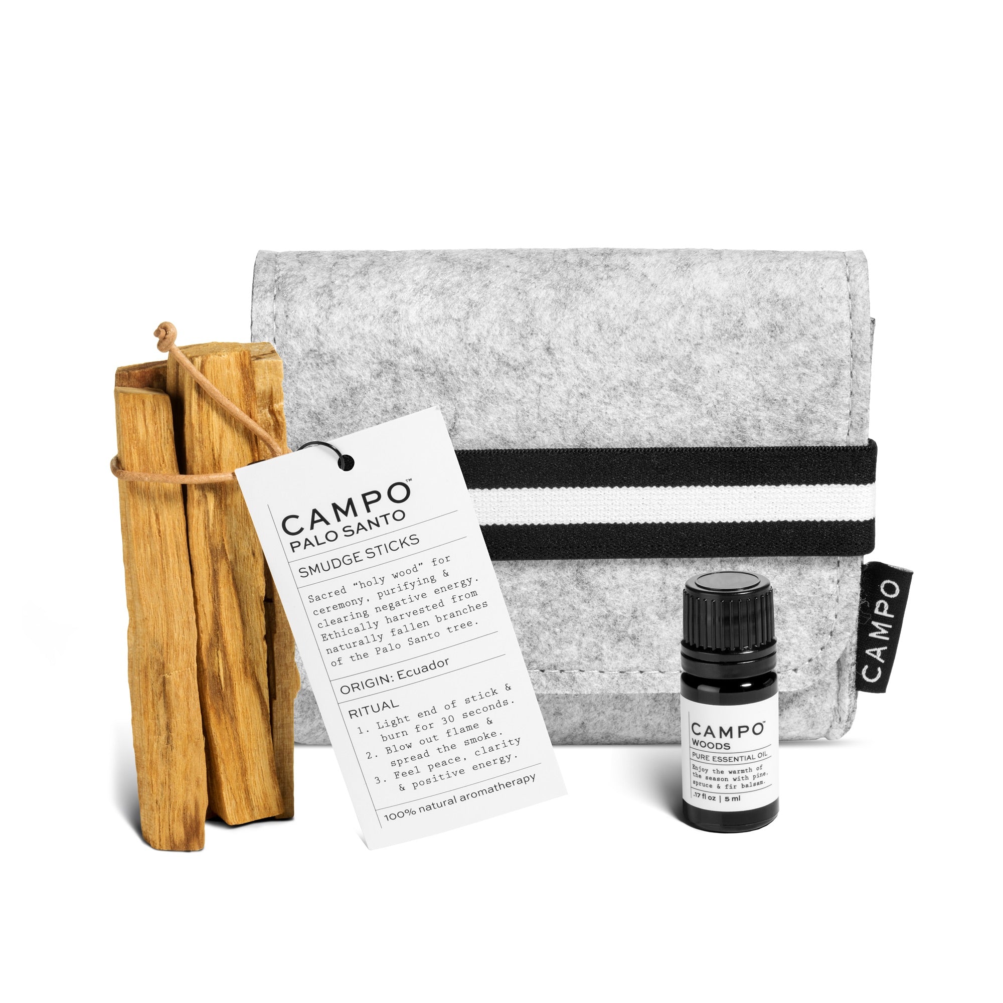 Woods Kit - Pure Essential Oil + Palo Santo Smudge Sticks